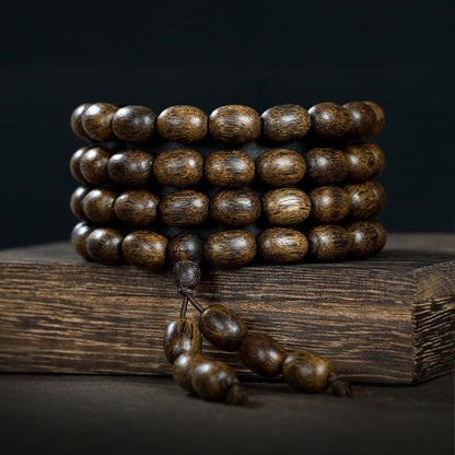 Natural Hui'an Agarwood Bracelet | Handmade Premium Incense Wood Beads (9–11mm)