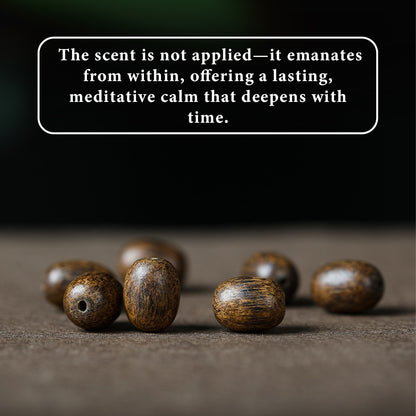 Natural Hui'an Agarwood Bracelet | Handmade Premium Incense Wood Beads (9–11mm)