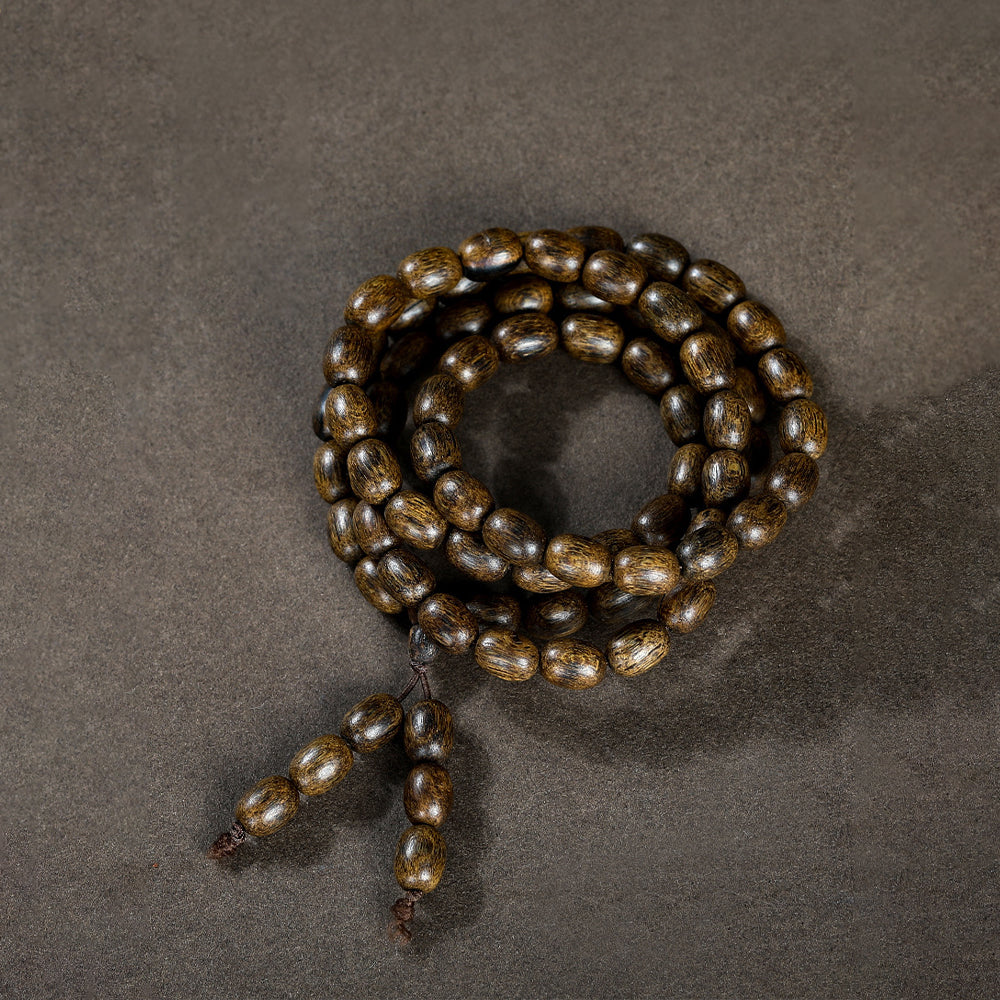 Natural Hui'an Agarwood Bracelet | Handmade Premium Incense Wood Beads (9–11mm)