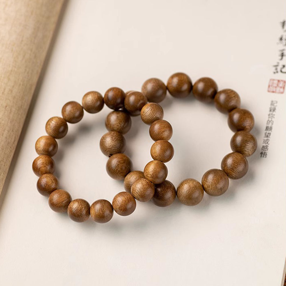 Natural Agarwood Bracelet for Men & Women | Zen Buddhist Prayer Beads | Elegant & Calming