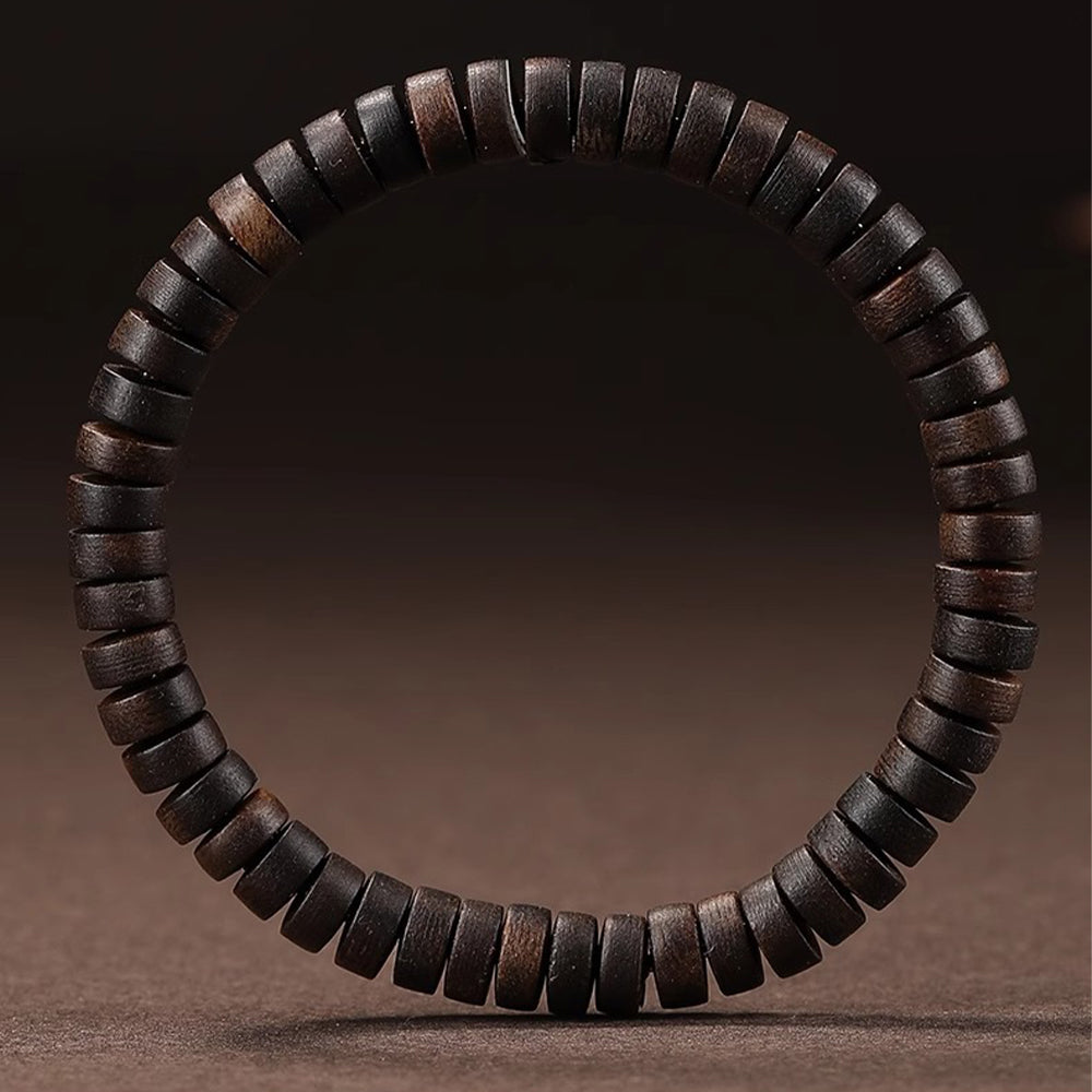 Premium Brunei Agarwood Barrel Bead Bracelet | Natural High-Resin Handmade Bracelet