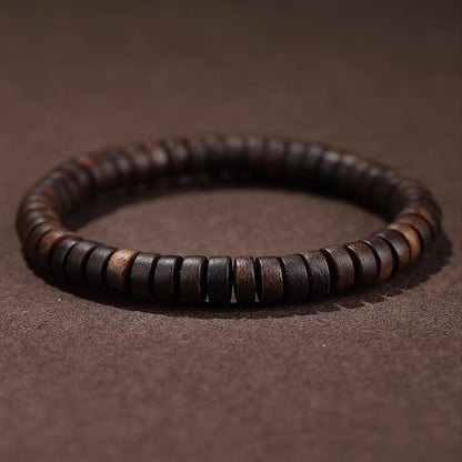 Premium Brunei Agarwood Barrel Bead Bracelet | Natural High-Resin Handmade Bracelet