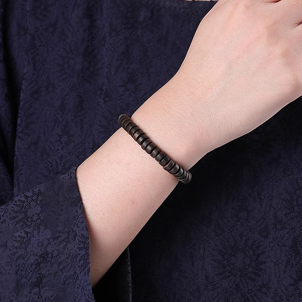 Premium Brunei Agarwood Barrel Bead Bracelet | Natural High-Resin Handmade Bracelet