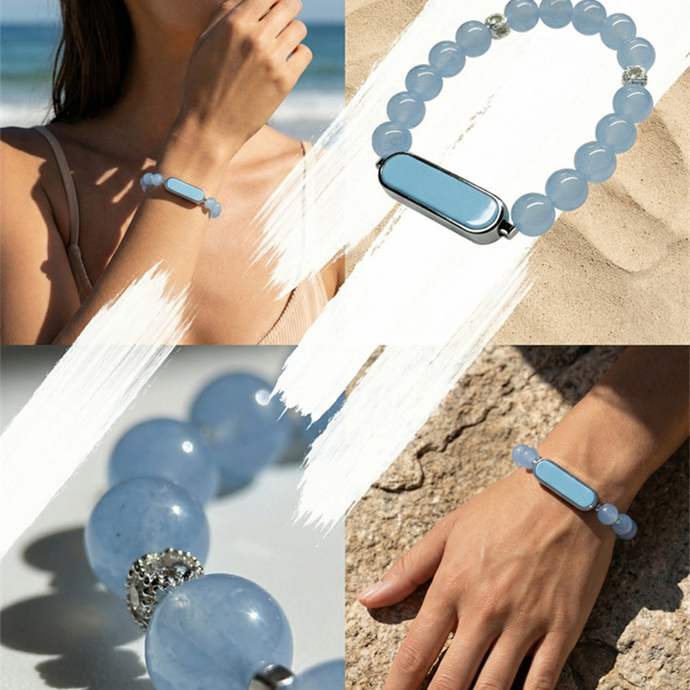 BQ2 Smart Crystal Beaded Bracelet Health and Sleep Monitoring Fitness Tracker