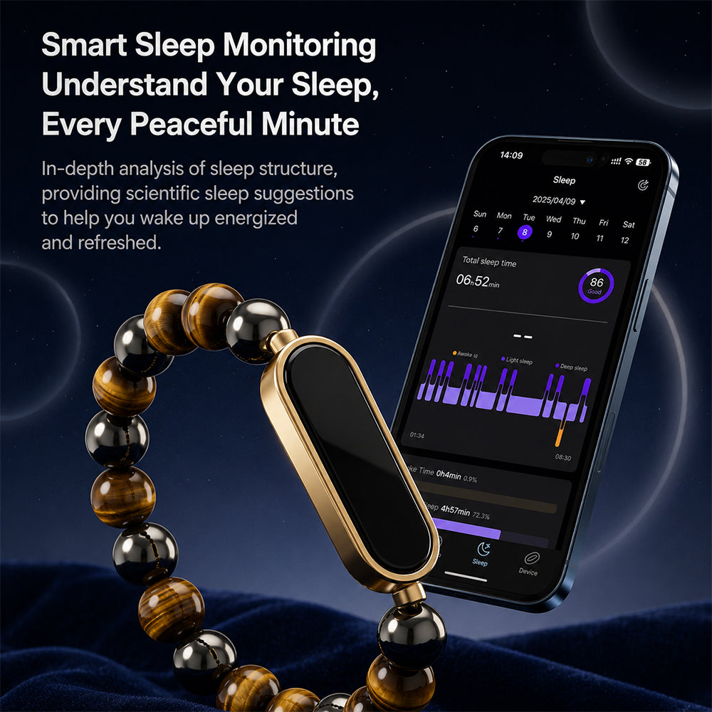 BQ2 Smart Crystal Beaded Bracelet Health and Sleep Monitoring Fitness Tracker