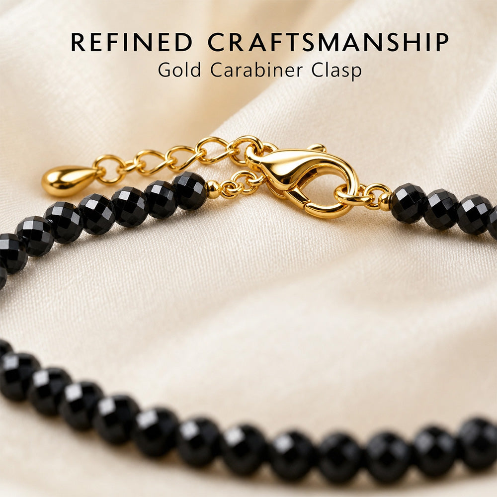 Women's crystal bracelet obsidian bracelet