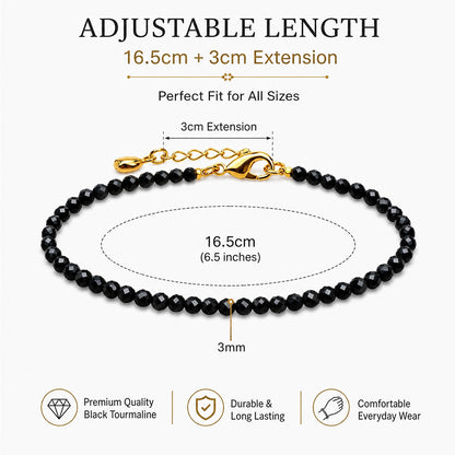 Women's crystal bracelet obsidian bracelet
