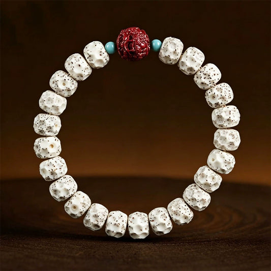 Natural Bodhi Seed Bracelet with Pixiu Charm | High-Density Moon & Star Bodhi Prayer Beads
