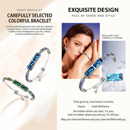Fashion Smart Bracelet for Women – Health and Activity Tracking Sleep Monitor Crystal Jewelry Design
