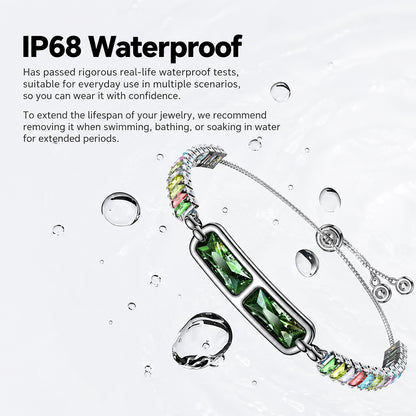 Fashion Smart Bracelet for Women – Health and Activity Tracking Sleep Monitor Crystal Jewelry Design