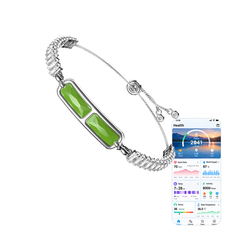 Fashion Smart Bracelet for Women – Health and Activity Tracking Sleep Monitor Crystal Jewelry Design