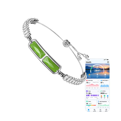 Fashion Smart Bracelet for Women – Health and Activity Tracking Sleep Monitor Crystal Jewelry Design