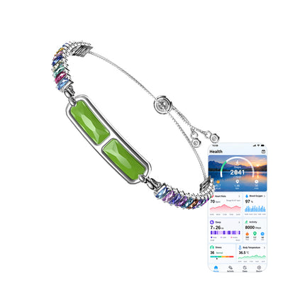 Fashion Smart Bracelet for Women – Health and Activity Tracking Sleep Monitor Crystal Jewelry Design