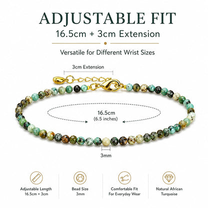 Women's crystal bracelet turquoise bracelet