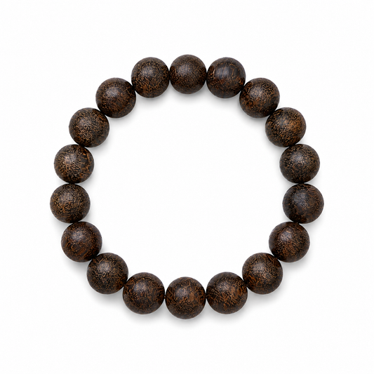 Natural Agarwood Bracelet – Handcrafted Wooden Beads Minimalist Luxury