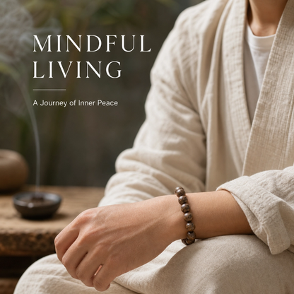 Natural Agarwood Bracelet – Handcrafted Wooden Beads Minimalist Luxury